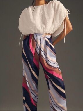 NWOT Maeve Multi-Stripe Wide Leg Pants